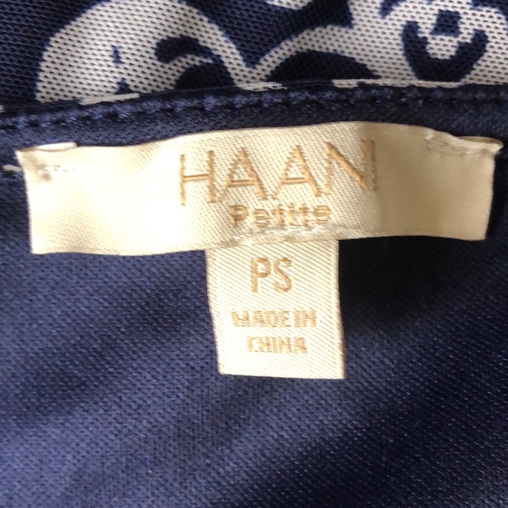 HAANI PETITE Sheer Arabesque Print Dress w/Lining - Picture 7 of 8